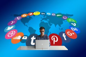 man working on laptop
